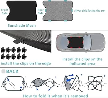 Amazon.com: BestEvMod Foldable Roof Sunshade Compatible with